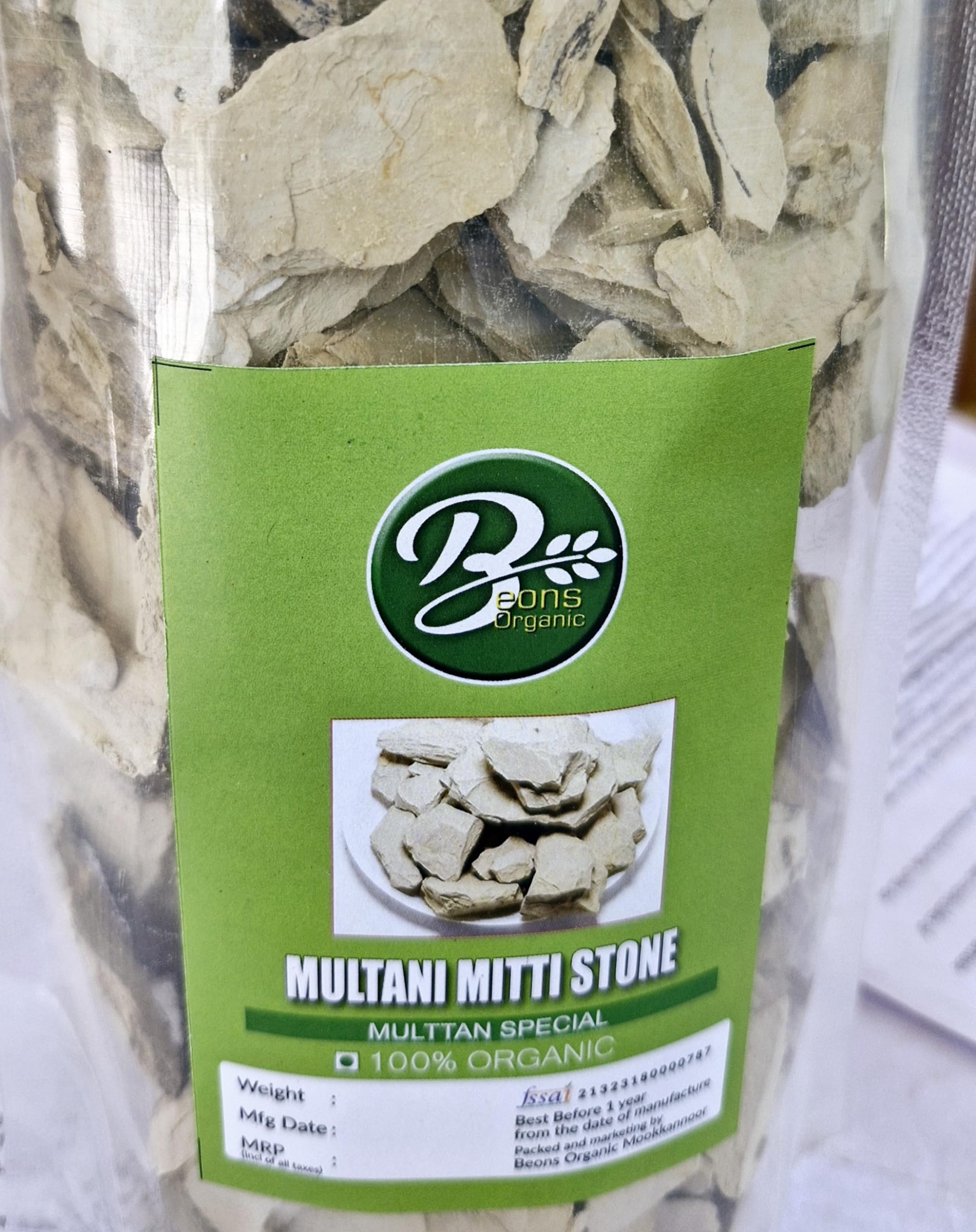 Beons OrganicMultani mitti Stone Powder Form Paste 200GM