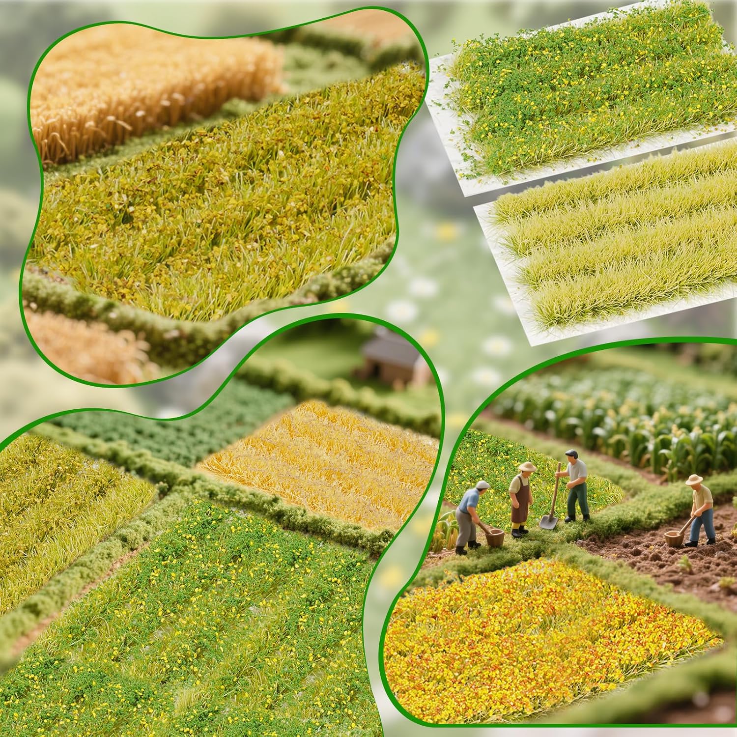 Warmtree 24 Pcs Static Grass Bushy Tufts Lowland Shrubs Model Kit