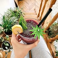 Vista 4 de Geiserailie 40 piezas de sombrillas de bebida, palillos de cóctel de palmera de coco para bebidas, mini paraguas de papel, palillos de dientes