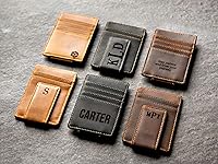 Vista 7 de Personalized Leather Magnetic Money Clip The Sanibel by Left Coast Original