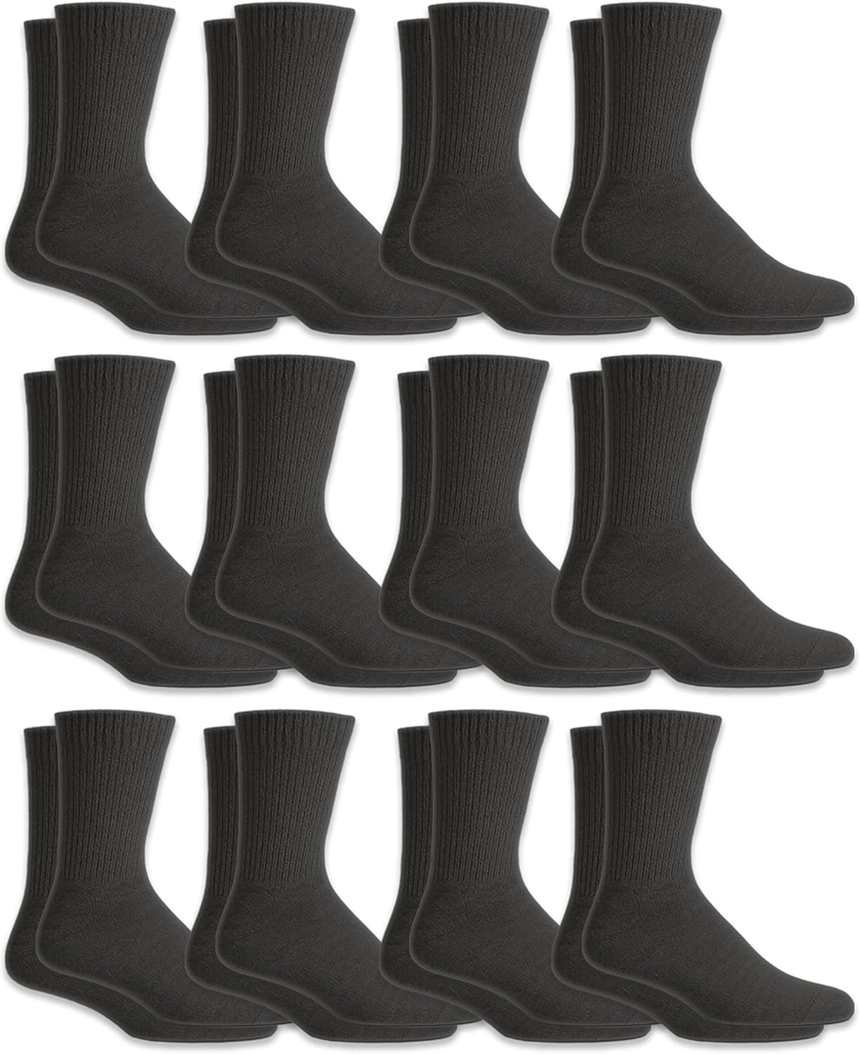 Yacht & Smith Wholesale Kids Crew Socks, Childrens Cotton Casual Crew Socks Size 4-6