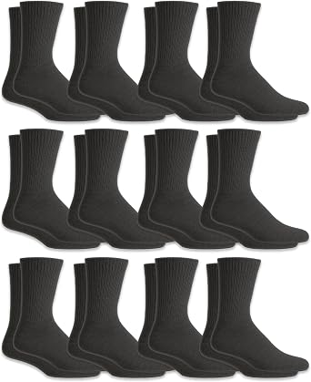 12 Pack of Yacht & Smith Big And Tall Mens Sport Crew Socks Wholesale Bulk King Size Socks