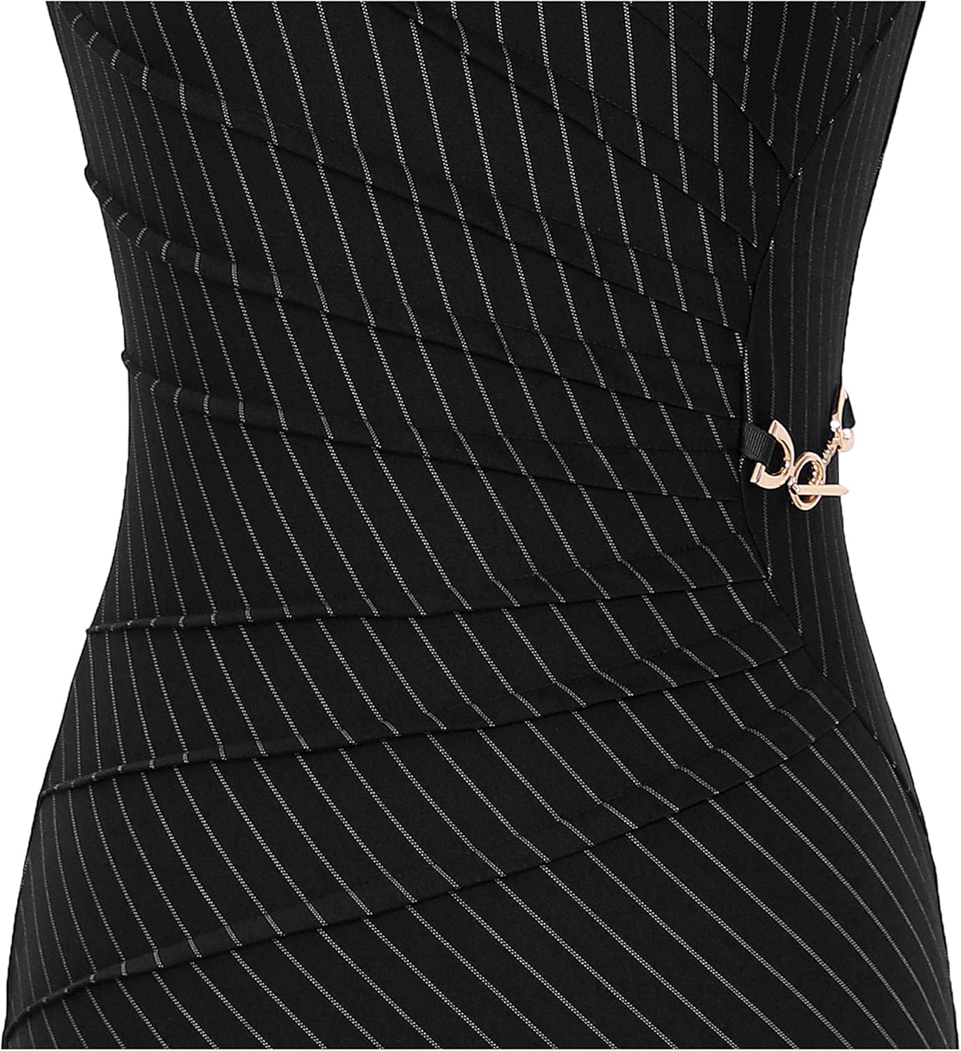 VFSHOW Womens Work Office Business Casual Sleeveless Ruched Elegant Professional Church Cocktail Party Pencil Sheath Dress - Image 4