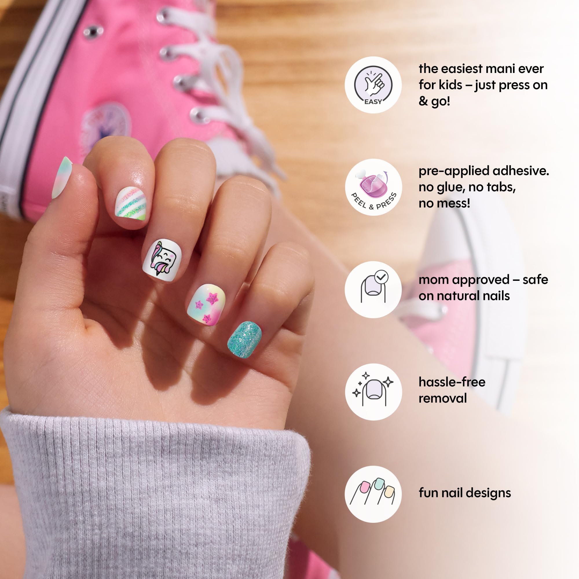 Mini Press On Nails for Kids - No Glue Needed! -6