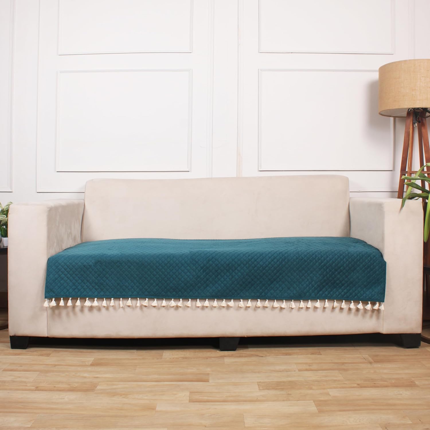 Amazon Brand - Umi 3 Seater Quilted Velvet Sofa Cover Protector with Tassel (Green) offers donot miss 2 Amazon Brand - Umi 3 Seater Quilted Velvet Sofa Cover Protector with Tassel (Green) offers donot miss