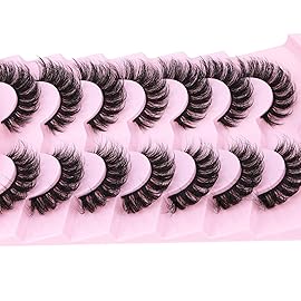 Geeneiya Short Cat Eye Lashes Mink Lashes Natural Look Wispy False Eyelashes 15mm Volume Extension Fox Eye Fake Eyelashes Extension