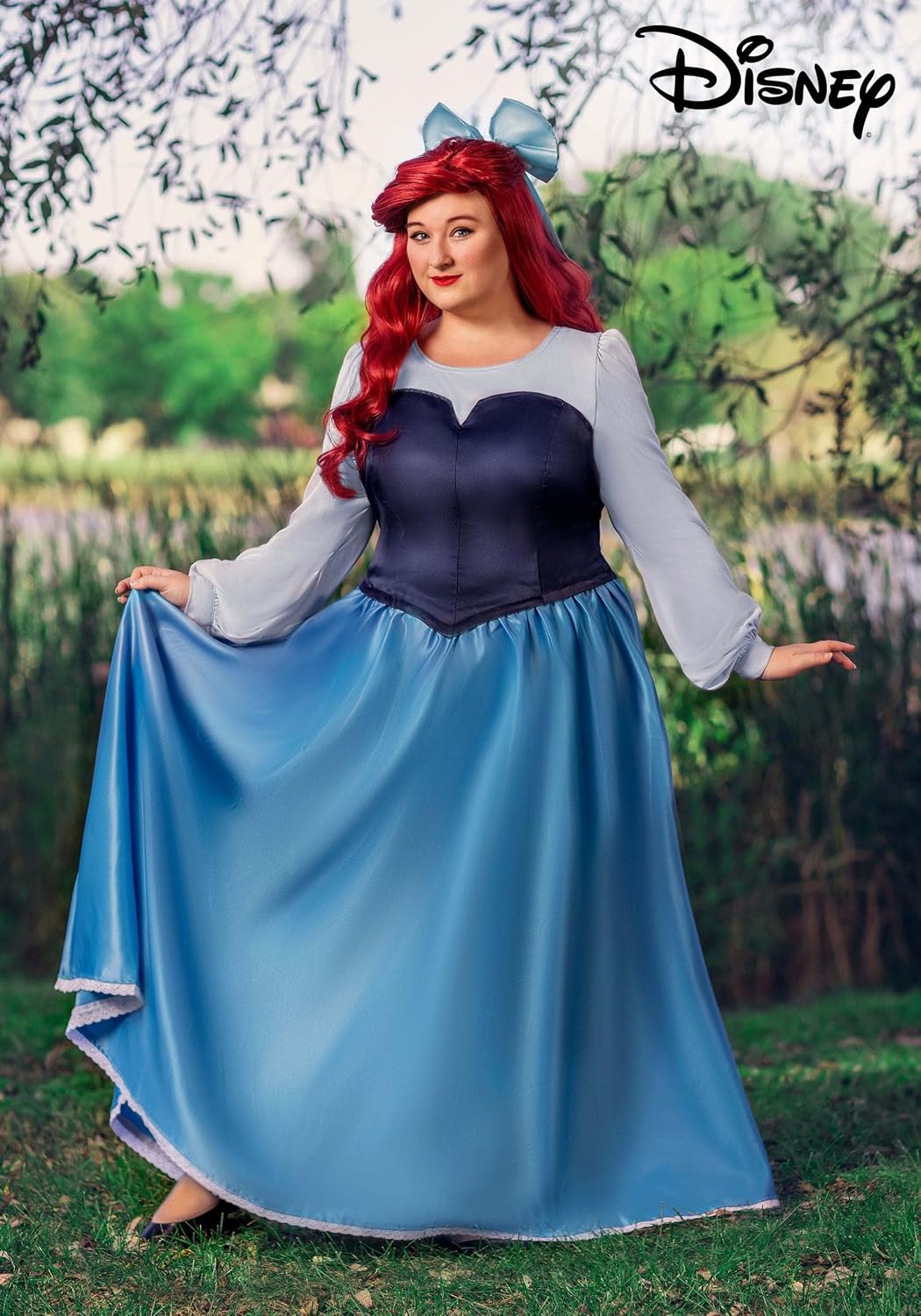 Plus Size Disney The Little Mermaid Ariel Blue Dress Costume for Women - Adult Disney Princess Cosplay Dress