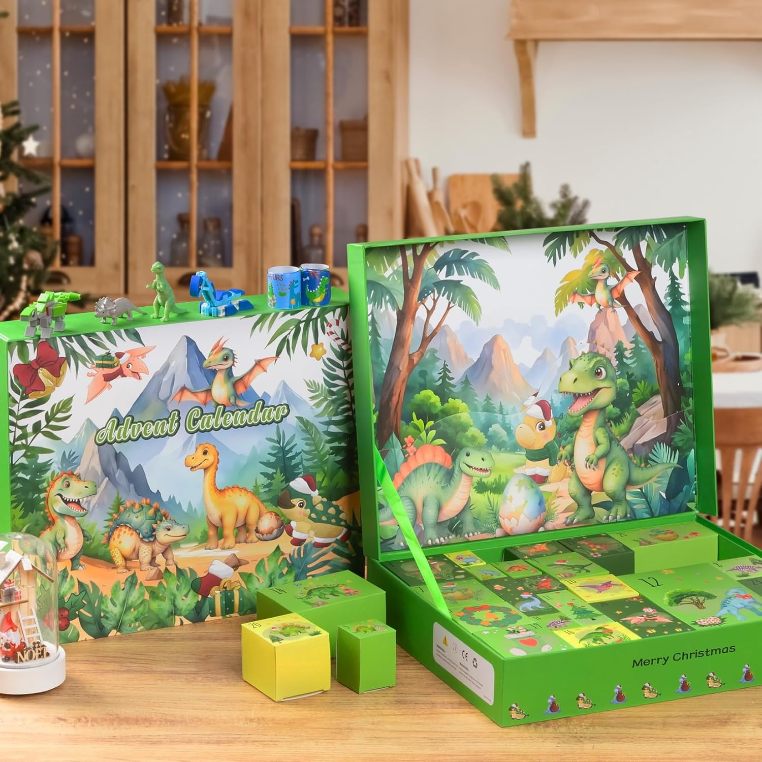 Advent Calendar 2026 24 Days Surprise Christmas Dinosaur Gift Box for Kids - Christmas Countdown Advent Calendars - Dinosaur XMAS Gifts Including Dino Excavation Toys for Boys & Girls