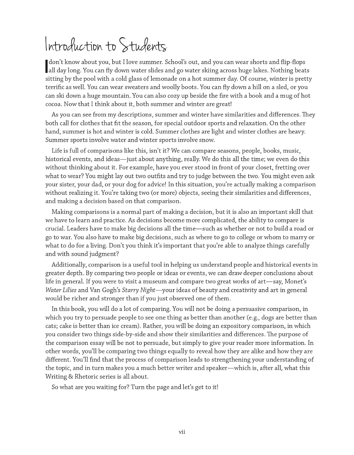 Writing & Rhetoric: Book 8 Comparison, Teacher's Edition