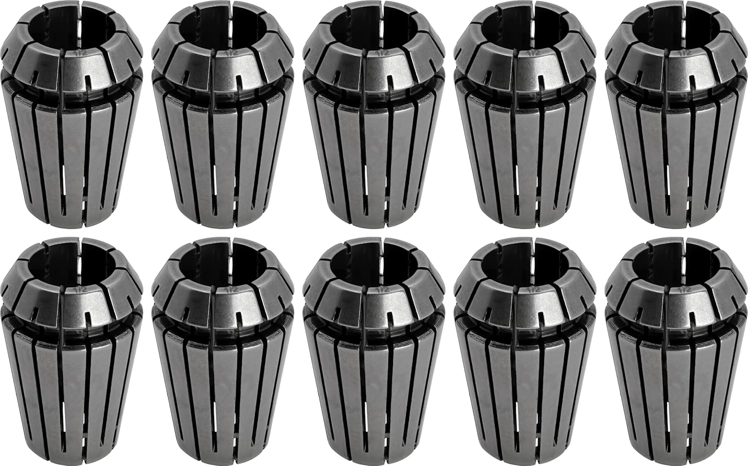 CME 10 pcs Round ER-20 Collets, 1/2" Size, Hardened and Spring Tempered Steel