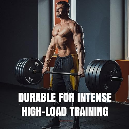 Miniatura 6 de LIONSCOOL Barra olímpica de 7 pies para levantamiento de pesas y levantamiento de potencia, barra de barra de 2 pulgadas para sentadillas, peso