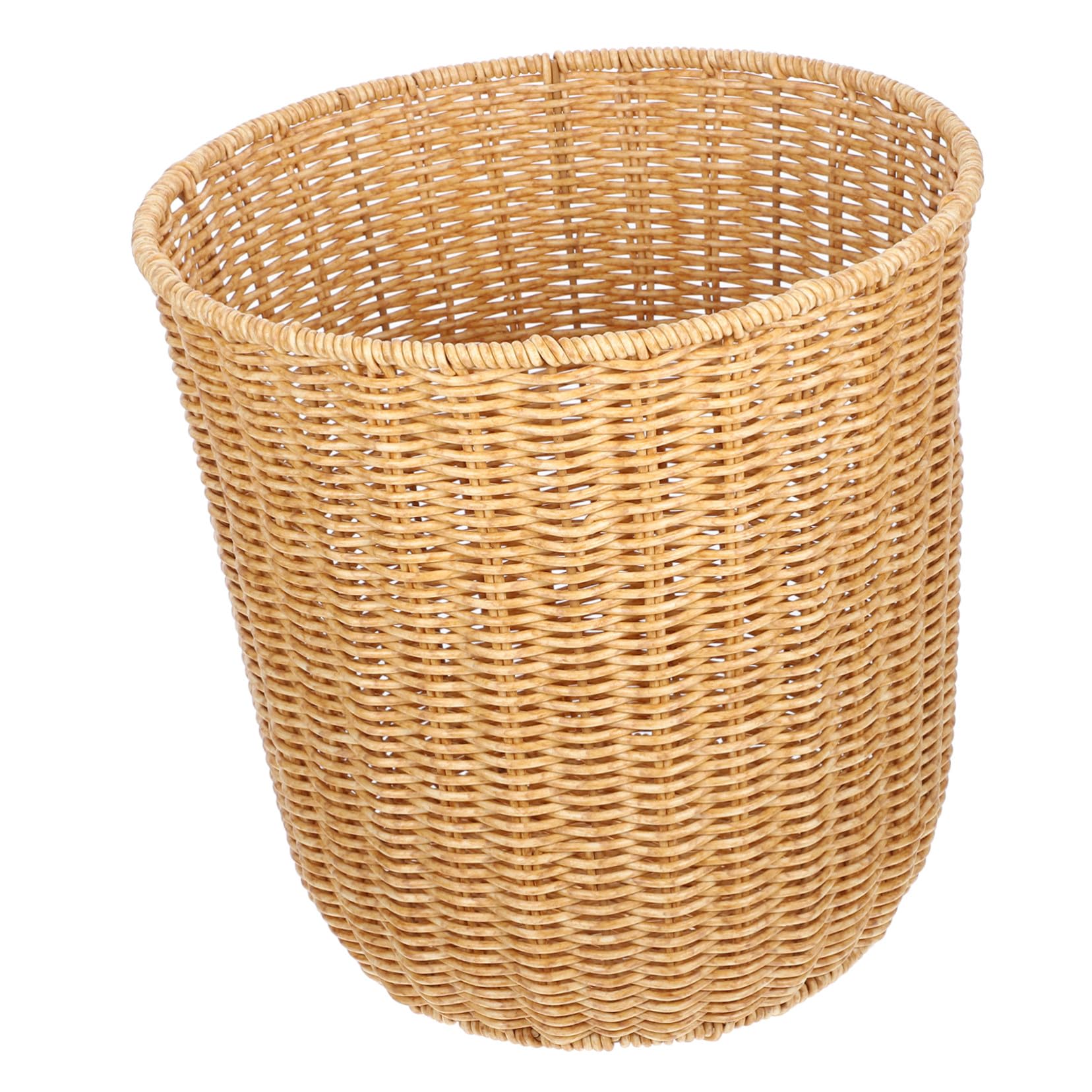 Panier de rangement tressé grande capacité en plastique et fer pour maison