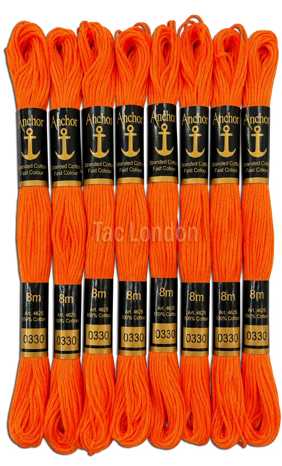 Anchor Cross Stitch Hand Embroidery Stranded Cotton Floss Thread (Pack of 12) Multi Shades (Orange)