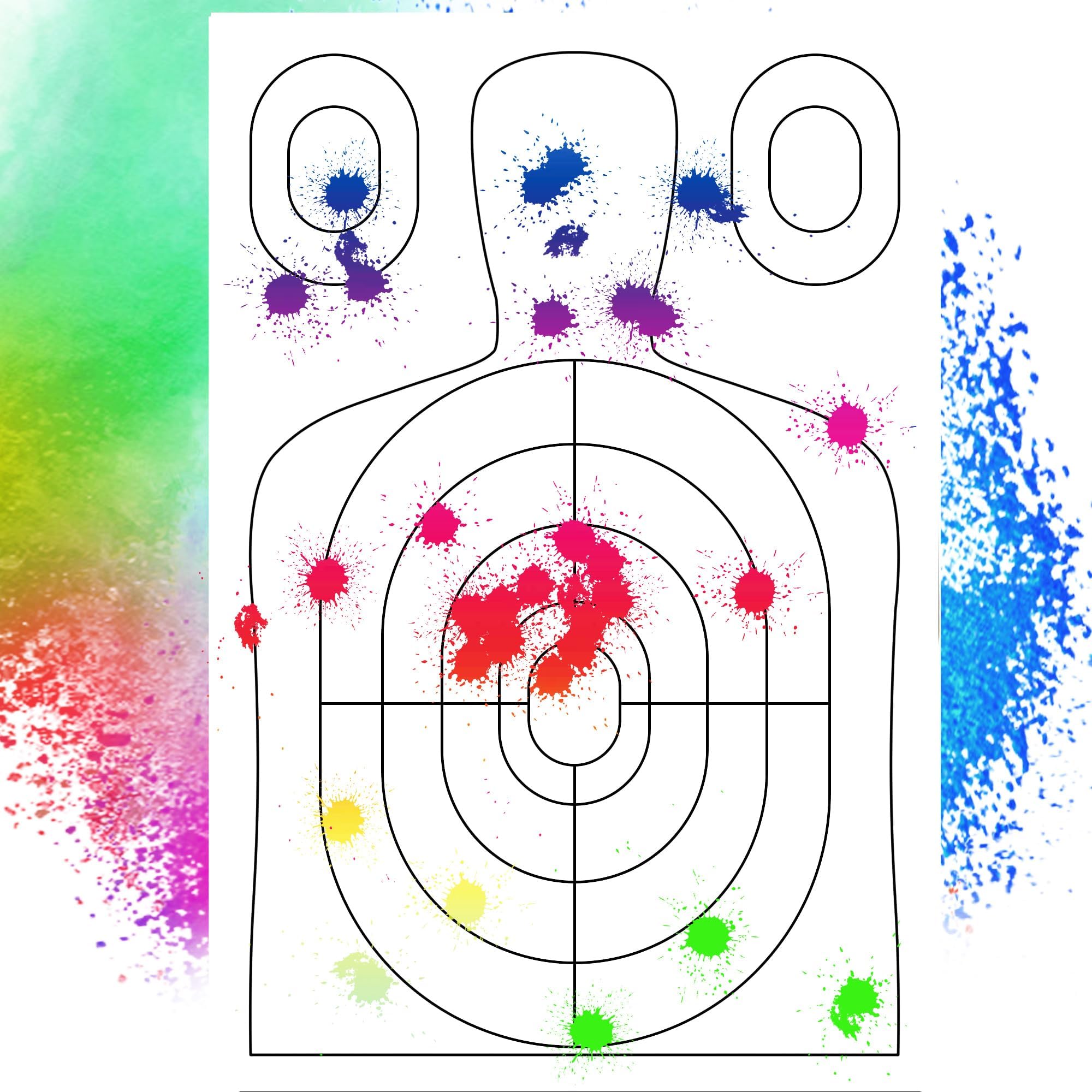 Gel Foam Blaster Water Gun Splat Colors Target 24 x 16 Inch, Color Change - C...
