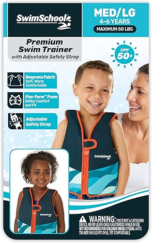 Vista 38 de SwimSchool Chalecos de entrenamiento de natación para niños pequeños de 2 a 6 años – Niños/niñas – Varios colores/estilos – Flotadores para aprender