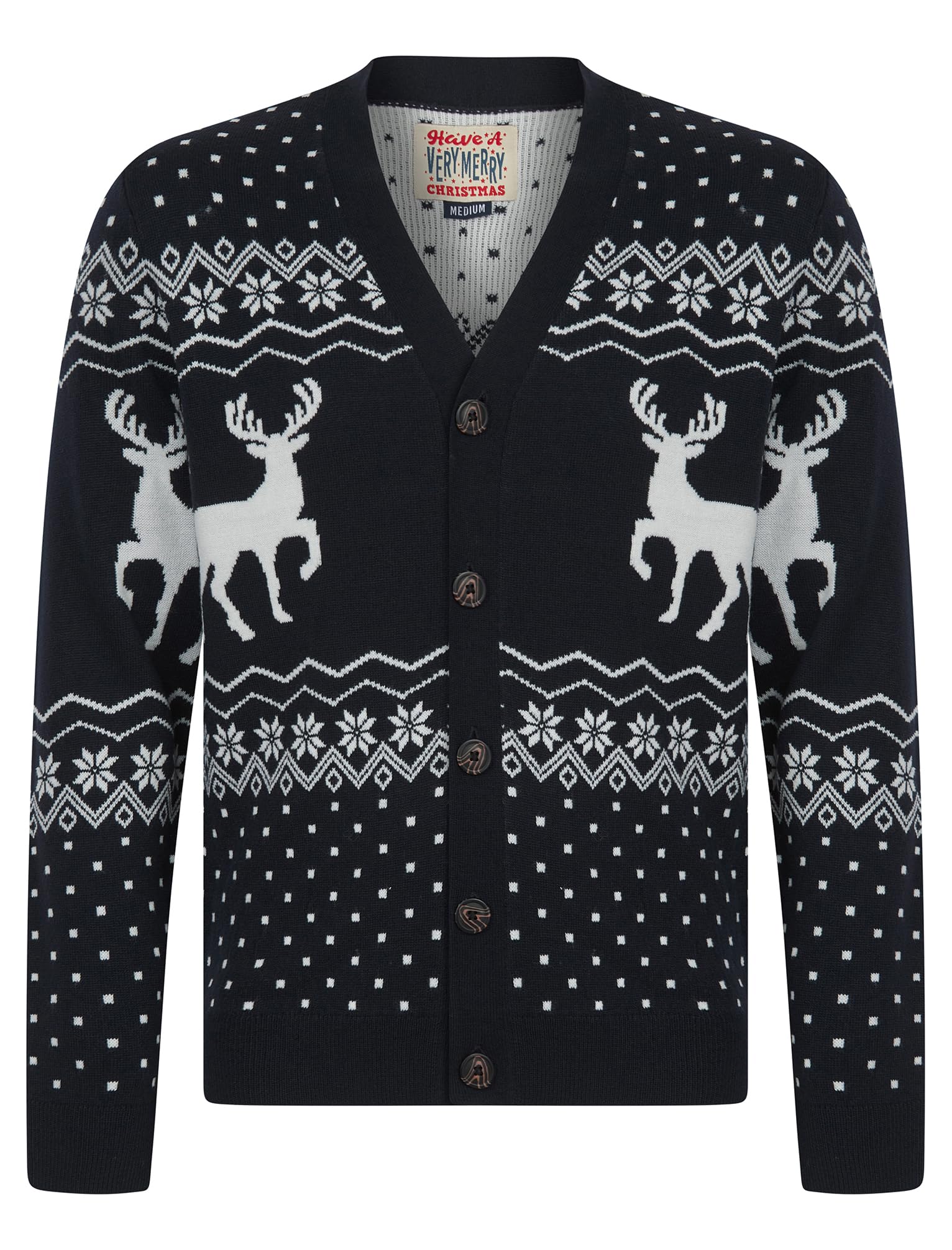 Tokyo Laundry Merry Christmas Men's Novelty Knitted Xmas Cardigan