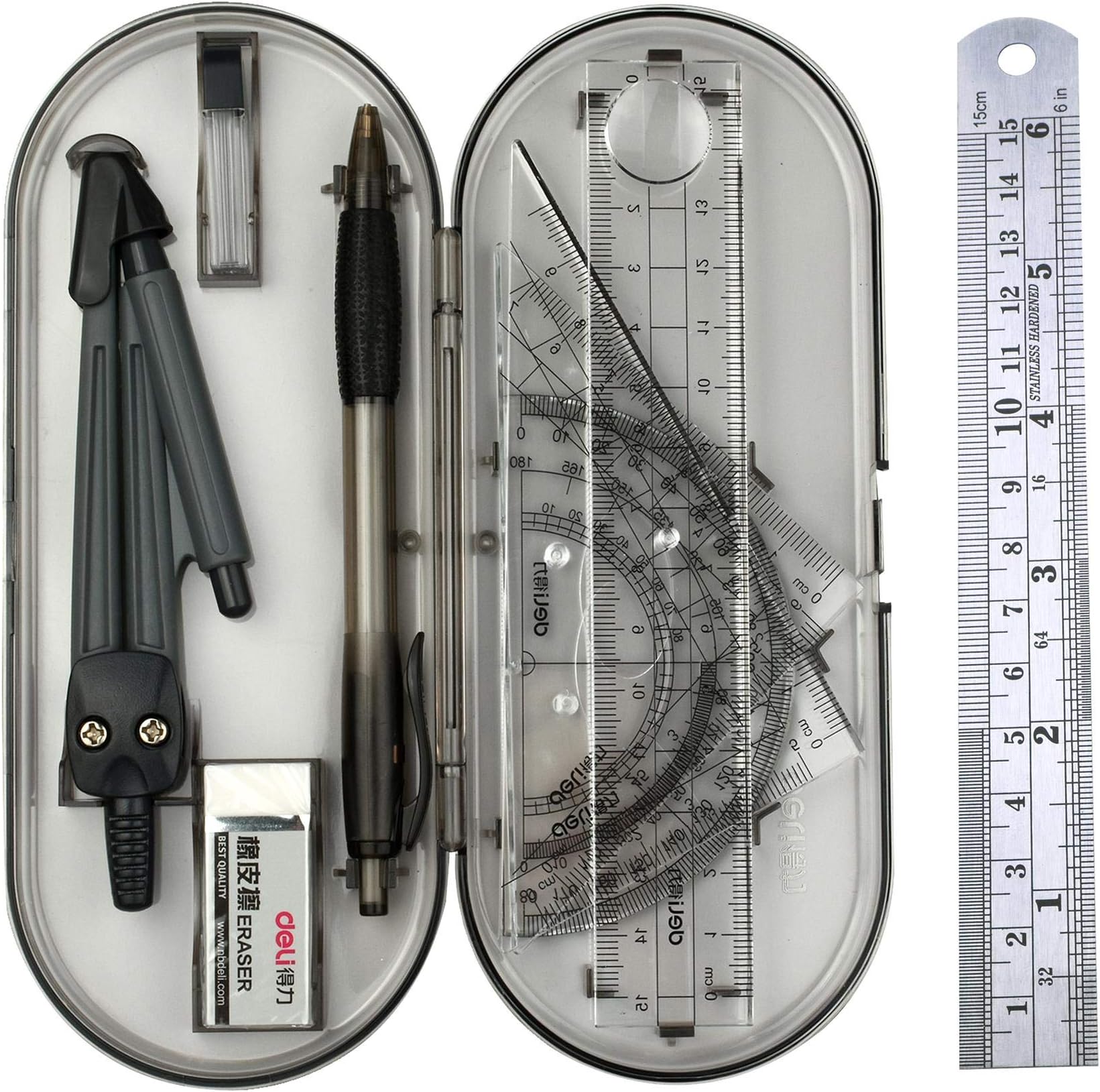 Drawing Compass Protractor Triangle Rulers