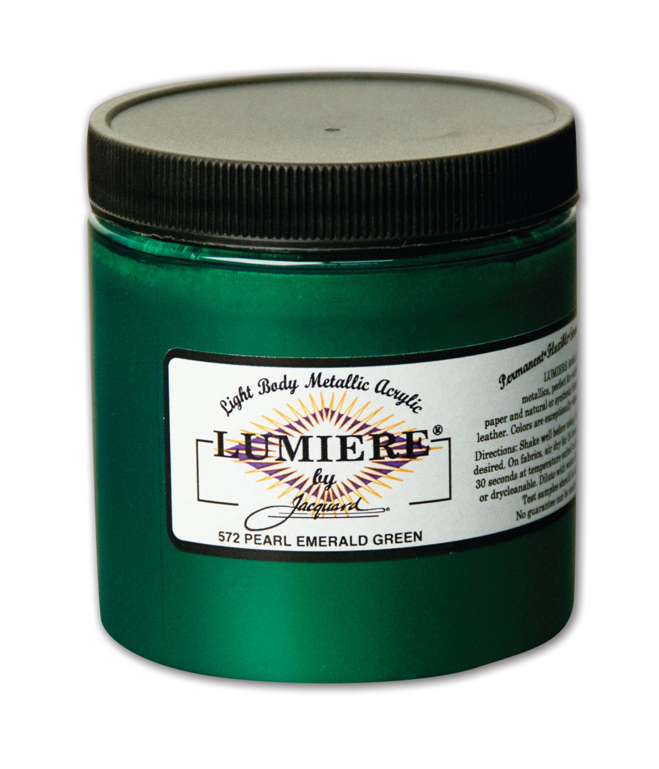 Jacquard Lumiere Fabric Color 8 oz Jar - Pearlescent Emerald