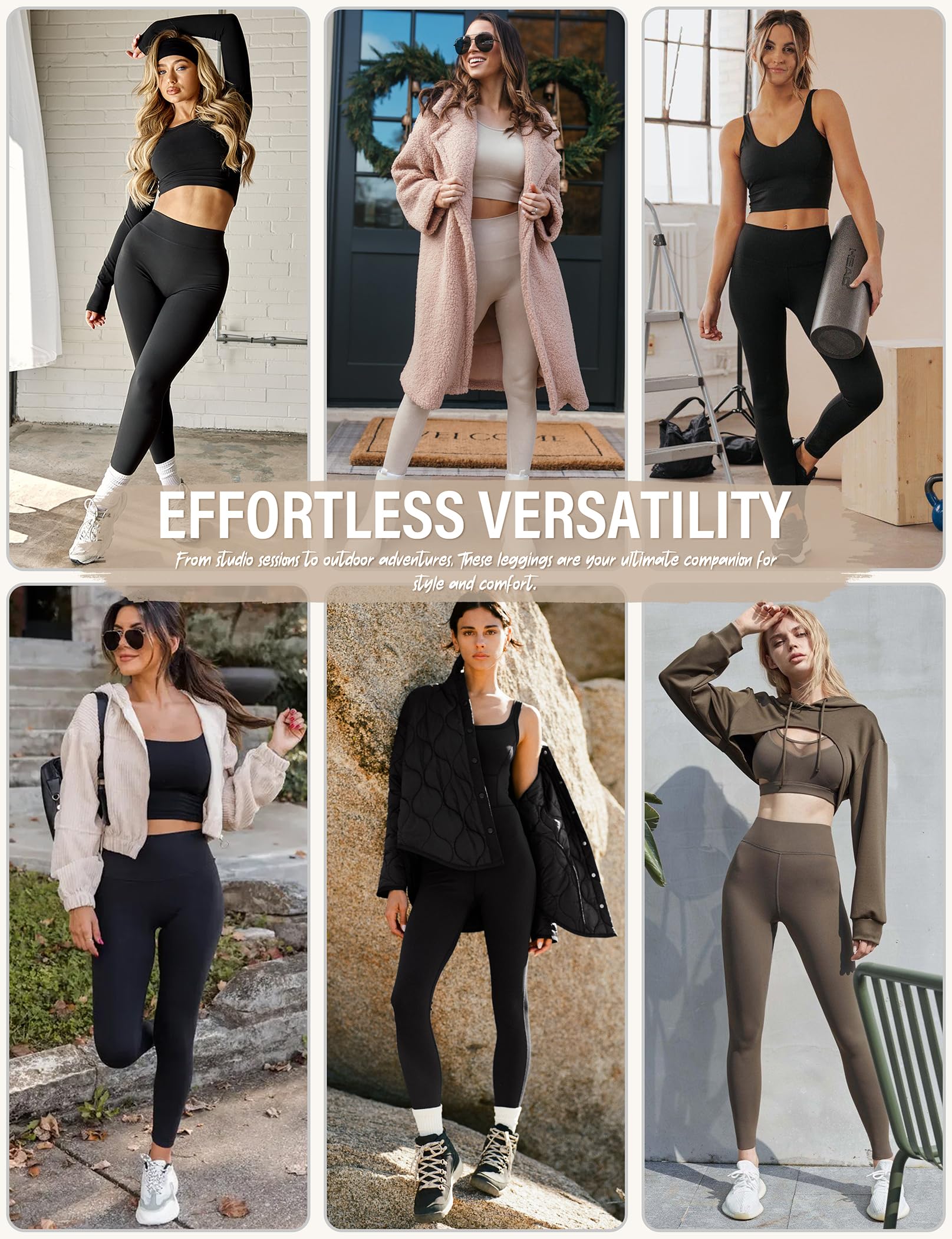 Legging taille haute pour femme - Doux comme du beurre - Pantacourt pleine longueur - Pantalon de yoga d'entraînement