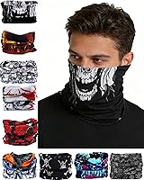 Vista 16 de KINREE 9PCS Face Mask Bandanas Headband Head Wrap Scarf Neck Warmer Headwear Balaclava for for Dust Sun Wind