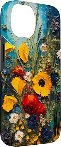 Miniatura 6 de iPhone 12 mini flores silvestres italianas de verano en estilo de pintura al óleo, caja de flores sil