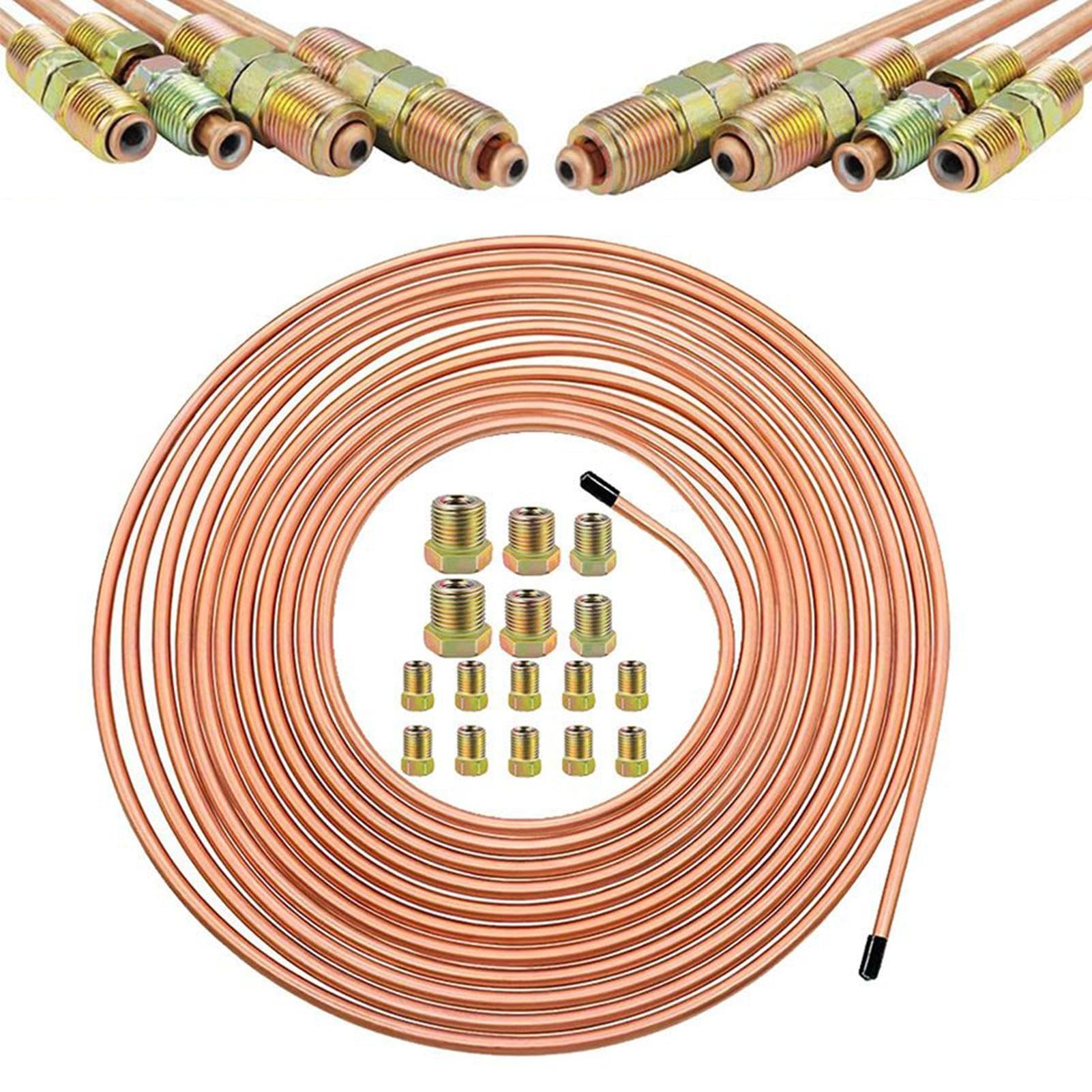 Reparación de de transmisión de frenado con tubo de cobre 3/16 y conectores