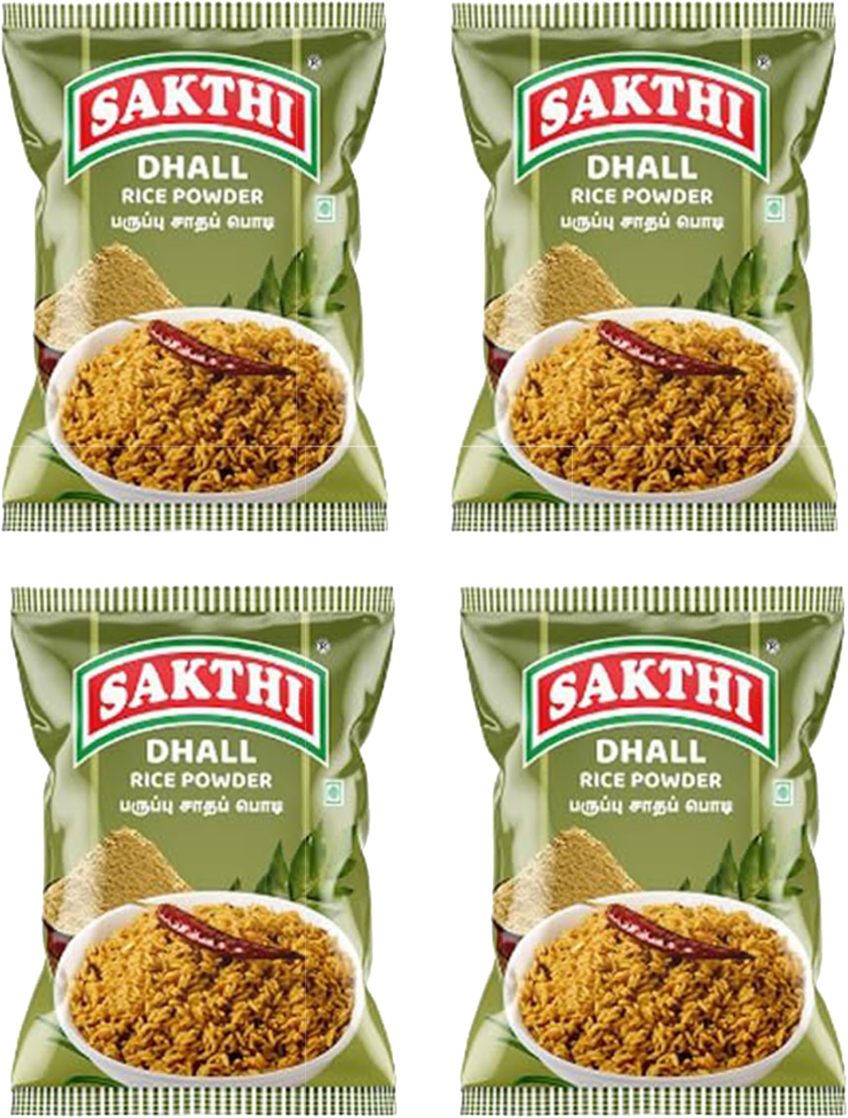 100 Gm Dhal Rice Mix Powder South Indian Flavoured Premium Spices Blend Instant Rice Mix Powder | Fresh & Natural Paruppu Podi | No Preservatives (Pack of 4)