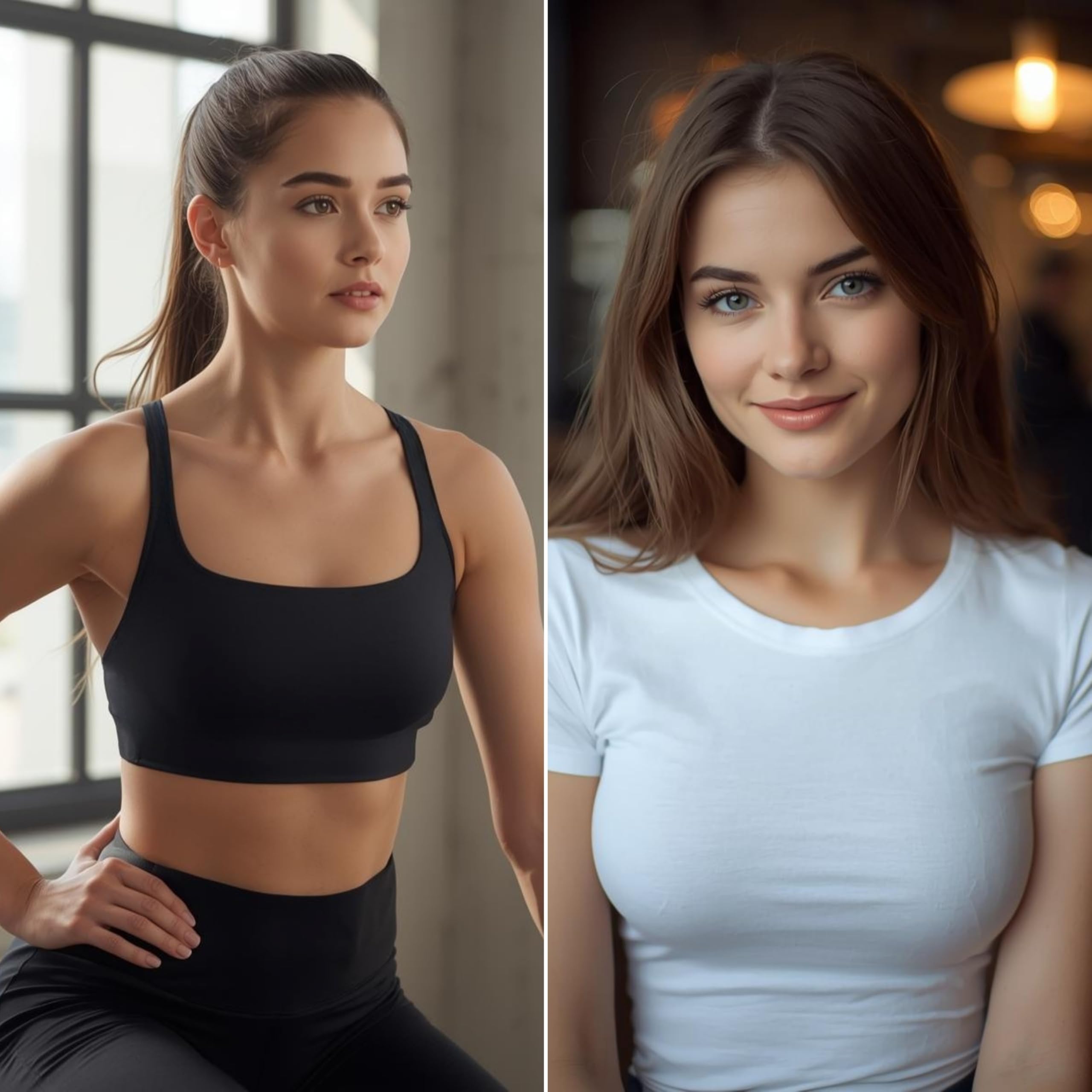 ANAISSA Sujetador Deportivo Mujer Soft Stretch Paquete 2Ud. Top Deportivo Mujer Sin Aros y Copas Removibles. Sujetador Deportivo Máximo Soporte y Comodidad. Top Deporte Sin Costuras Ultra Suave