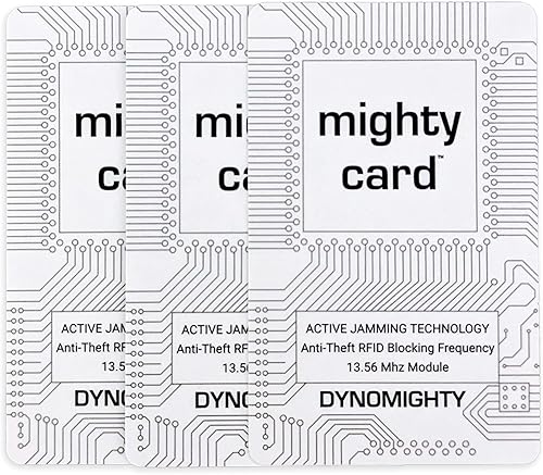 Miniatura 8 de Mighty Card Blocker (paquete de 3) - Tarjeta de bloqueo RFID de tecnología avanzada, Blanco, Moderno