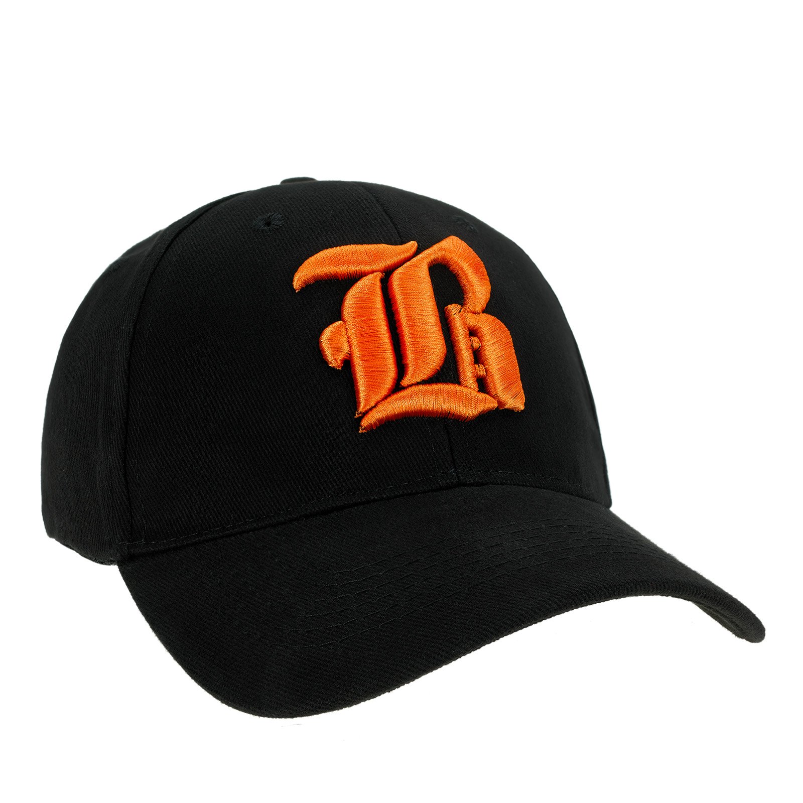 4sold Snapback Cap Casual Baseball Gothic B Letter Cap Caps Snap Back Hat Hats (Snapback Black B Orange)