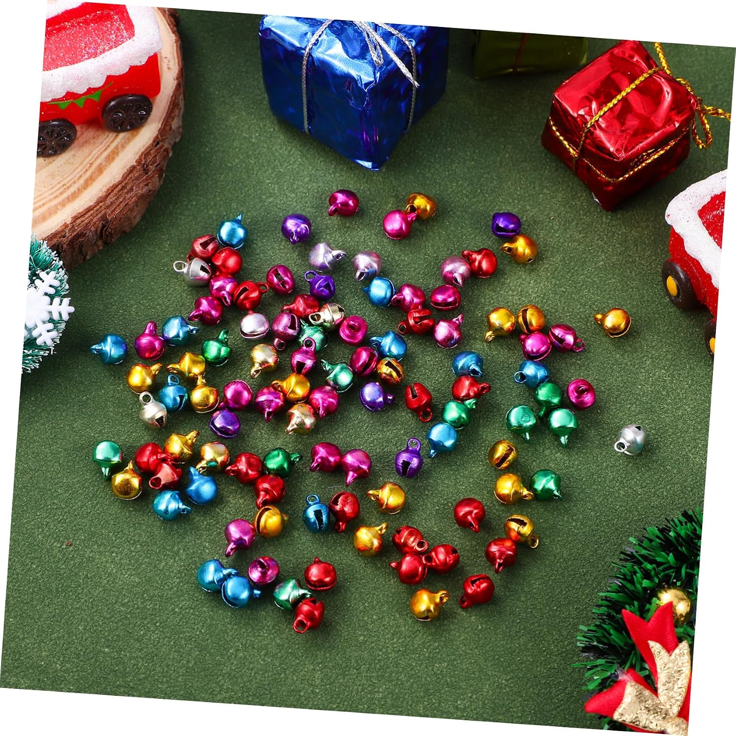 DIY Christmas Tree Decorations 100pcs Large Bells Ornaments Beads Decor Balls for Christmas Tree