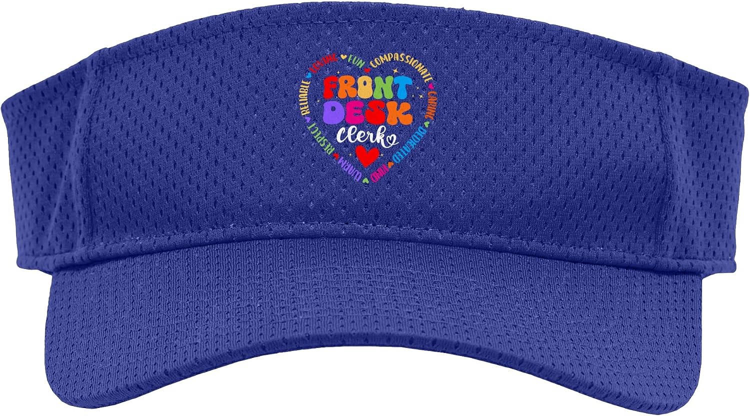 Groovy Front Desk Clerk Secretary Admin Appreciation Week Sport Sun Visor