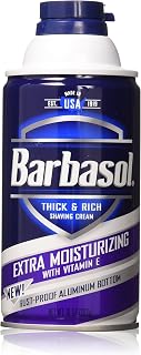 Barbasol Extra Moisturizing Shaving Cream with Vitamin E, 10 oz 2-Pack - Thick Formula for Close, Hydrated Shave