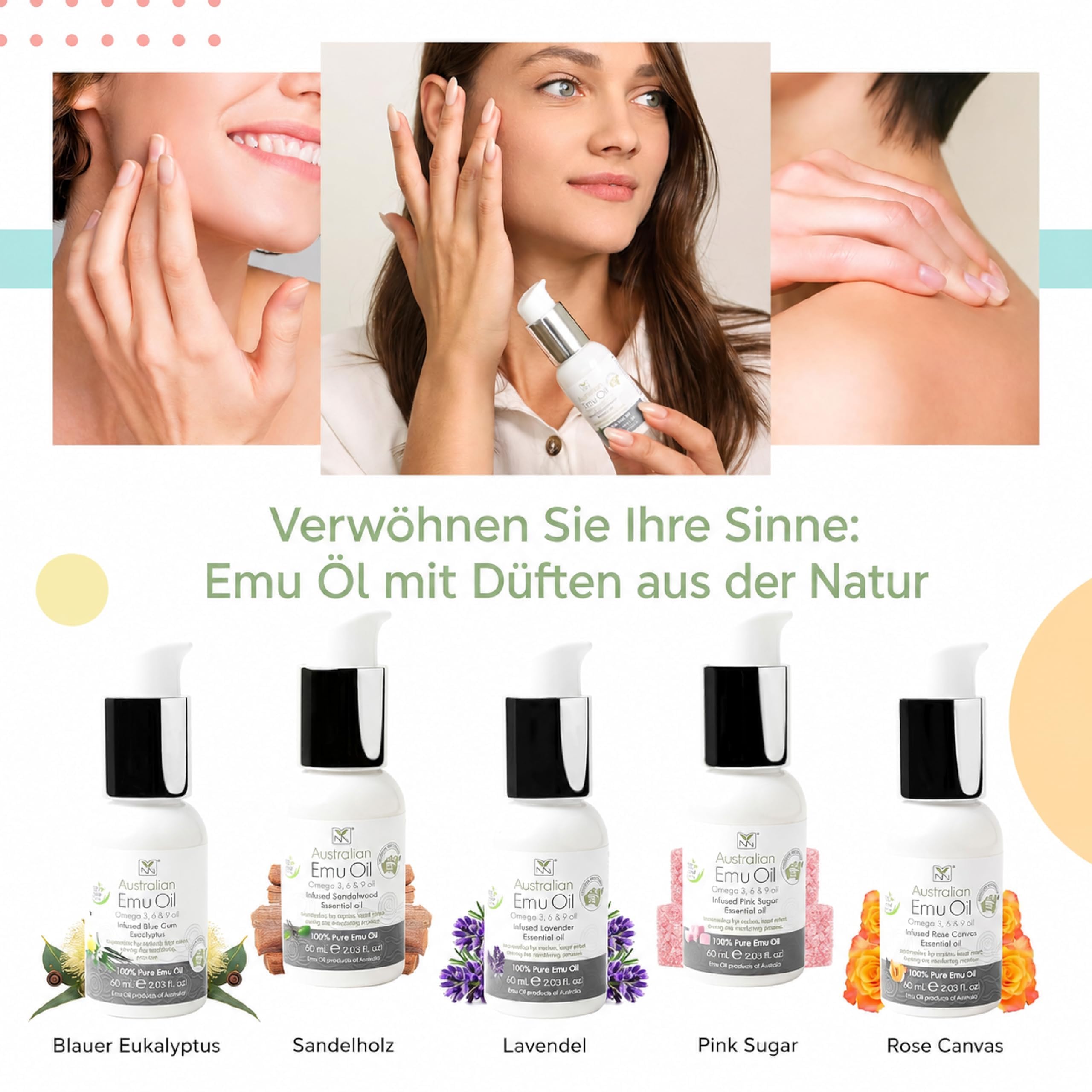 Y Not Natural Emu Öl Ohne Duft, 1er Pack (1 x 200 ml) | Reines australisches Emuöl, reich an Omega 3, 6, 7 und 9, feuchtigkeitsspendend für trockene Haut, Gesicht und Körper, vegan