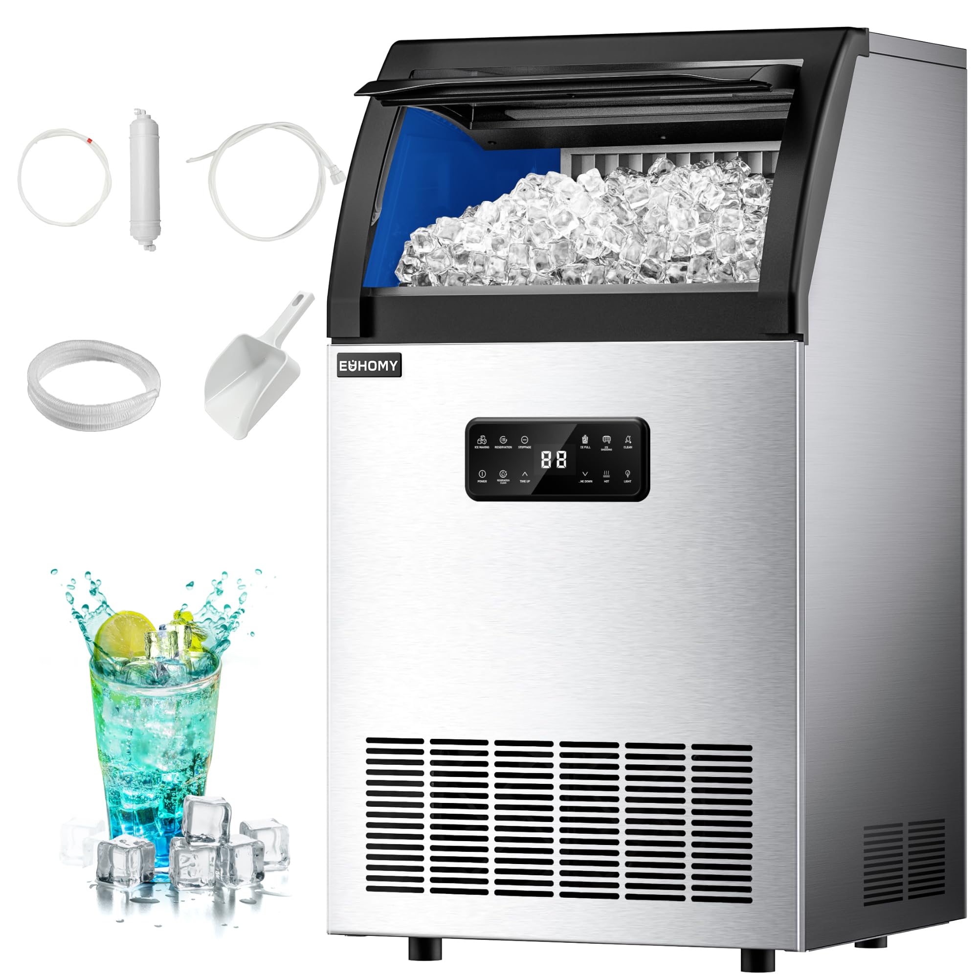 EUHOMY Commercial Ice Maker