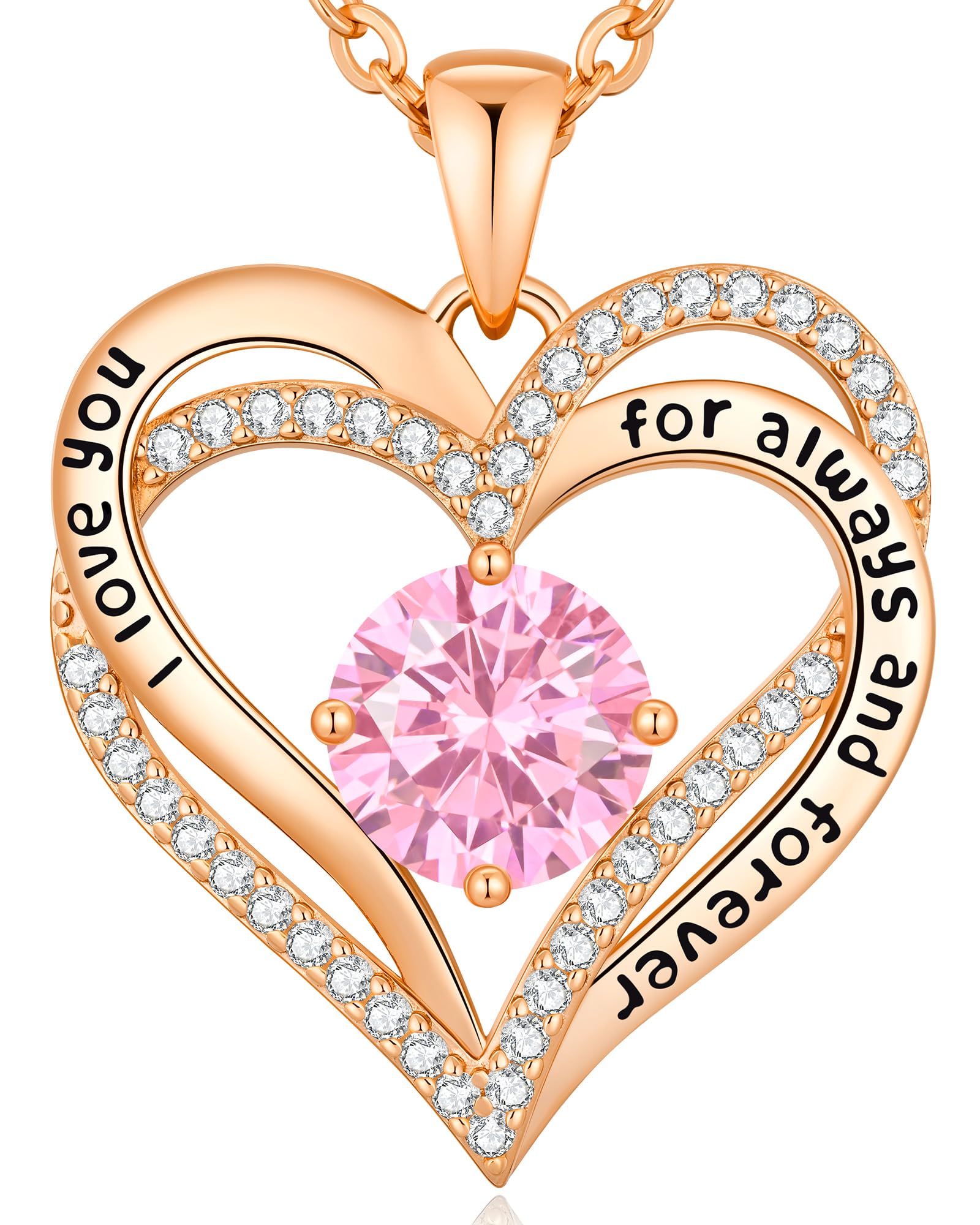 CDE Kette Damen Herz Anhänger Halskette für Frauen Schmuck Geburtstags Geschenk für Sie Freundin Weihnachten Valentinstag Muttertags Geschenk Hochzeit Jubiläum