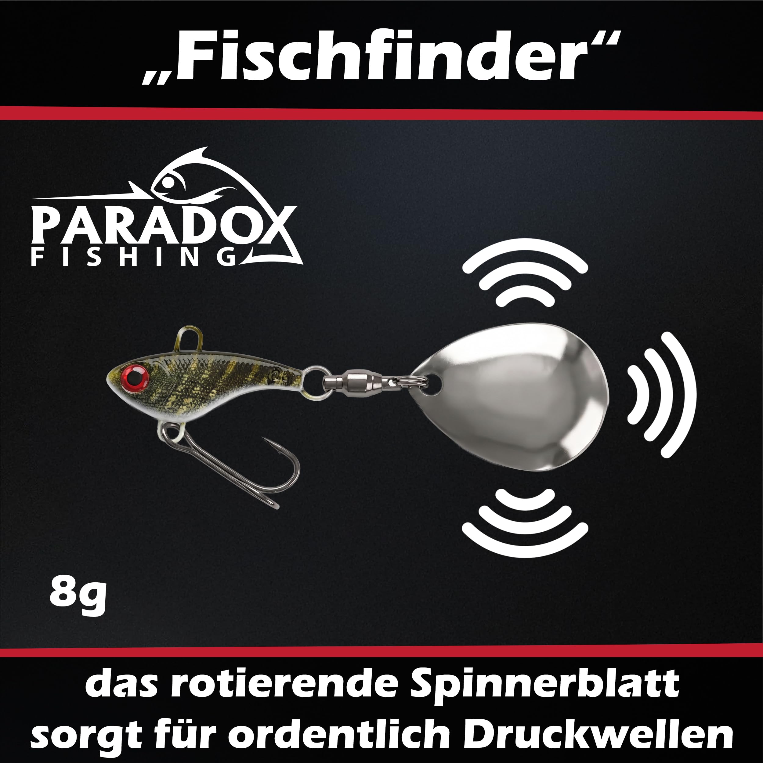 Paradox Fishing Jig Spinner 5er Set 6g/10g/15g/20g/25g Delusory Spin Jig zum Barsch Angeln Barsch Köder Zander Hecht Spinnerbait Spinn Köder – optimaler Barschköder