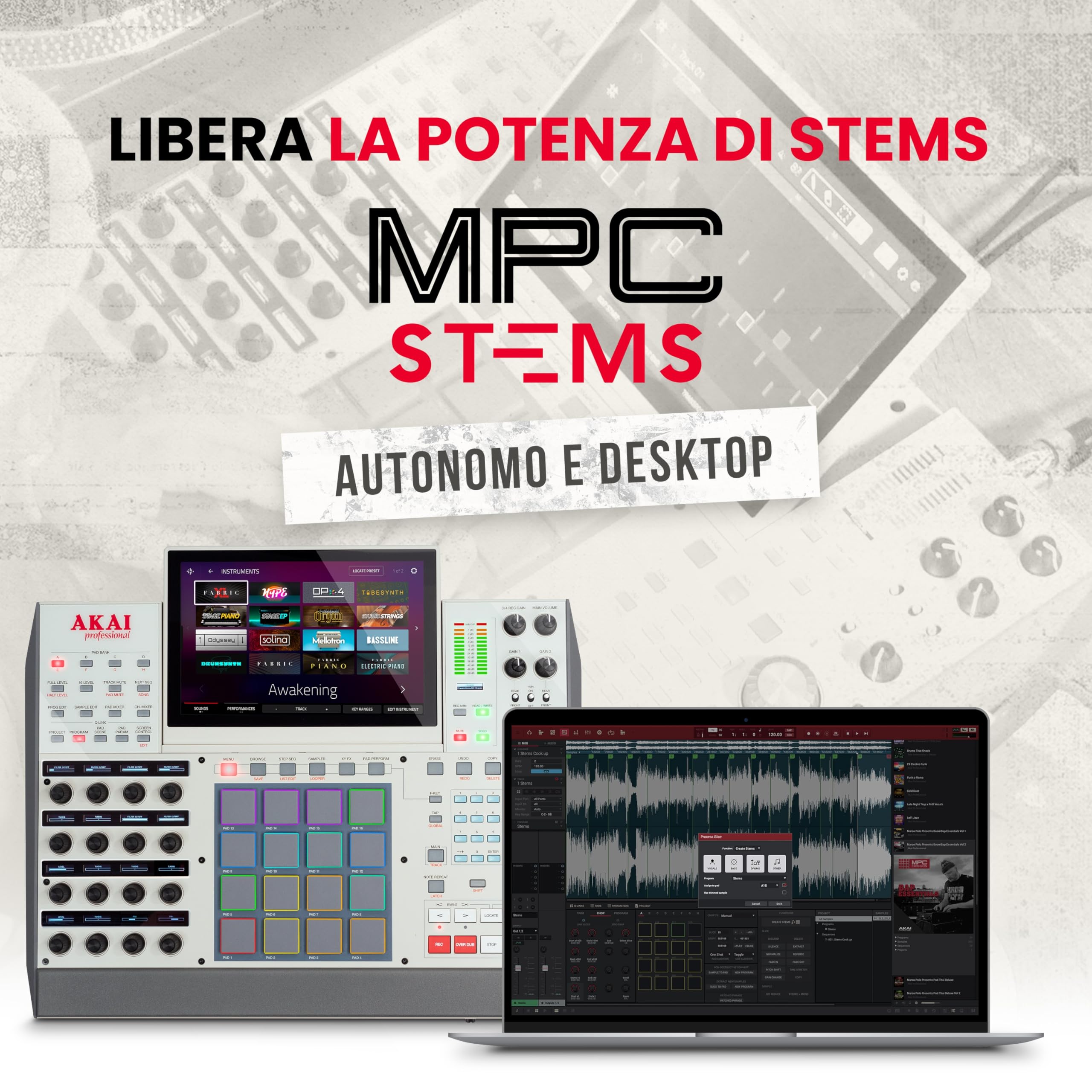 Akai Professional MPC X SE - Workstation di Produzione Standalone e Beat Maker con Schermo Multi-Touch da 10.1", Drum Pad, Motori di Sintetizzazione, 48 GB di Memoria e Integrazione Native Instruments