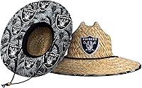 Vista 1 de FOCO - Sombrero de paja para hombre, floral, con logotipo, de equipo de la NFL, para usar en la playa, para salvavidas