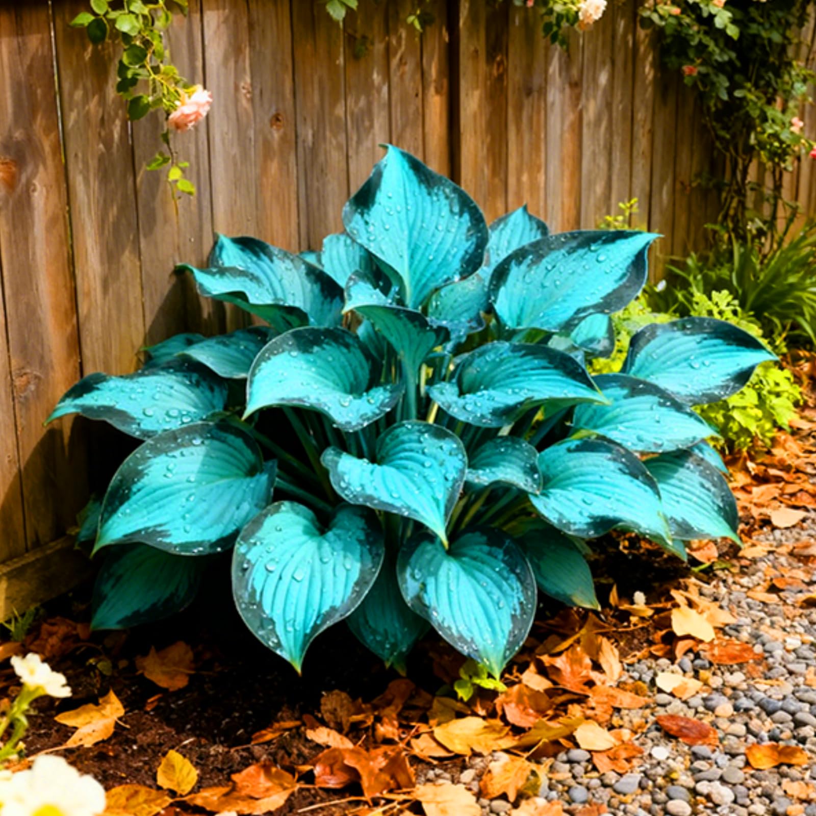 Midnight Blue Heart Hosta Bulbs: Rapid-Growing for Lush Garden Borders & Landscaping | Excellent Displays-10 Bulbs-B — image 1