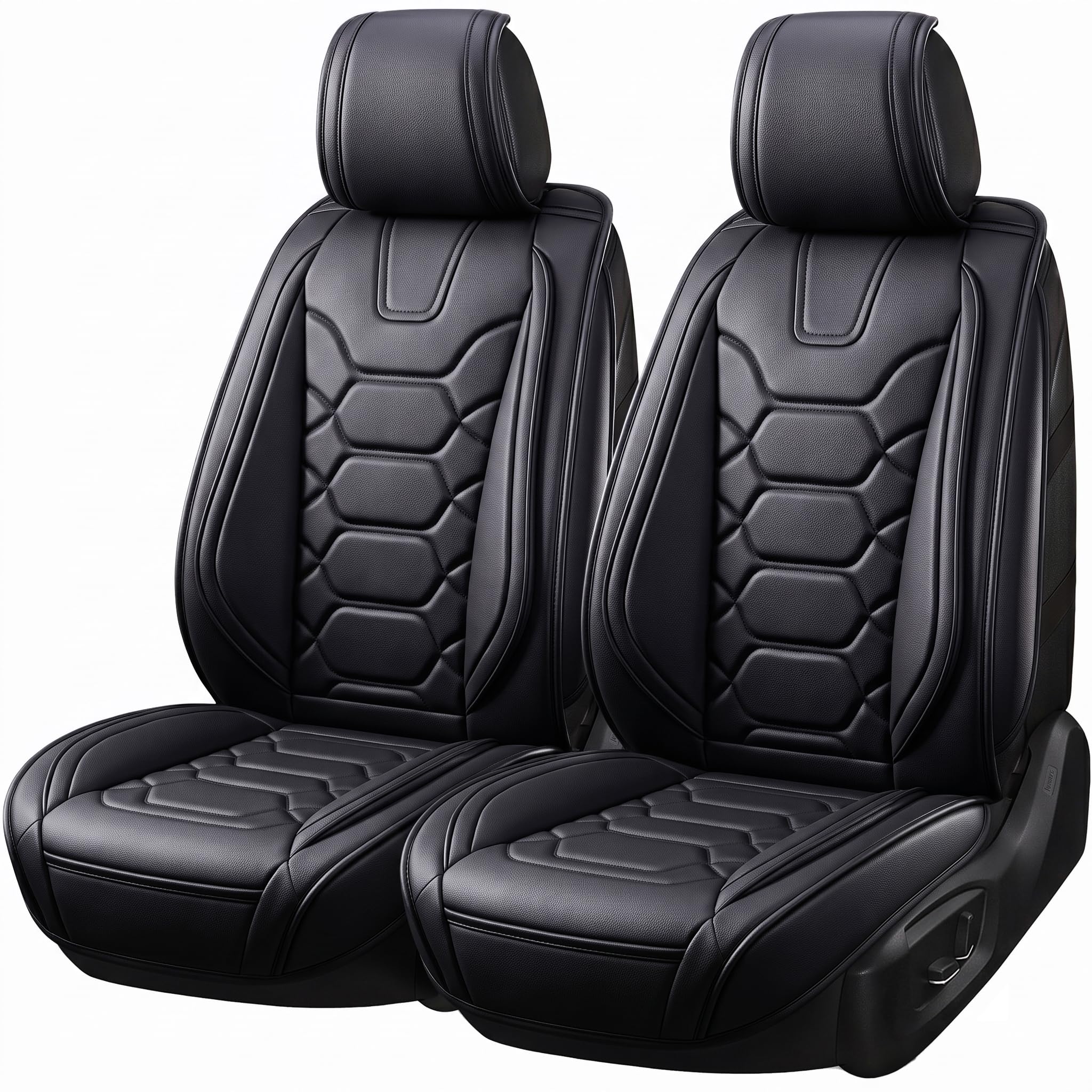 OASIS AUTO Car Seat Covers Full Set, Waterproof Faux Leather Seat Covers for Cars Universal Fit for SUV, Truck, Sedan, Black Premium Car Seat Protector with Front & Back Cushions — Amazon image 13