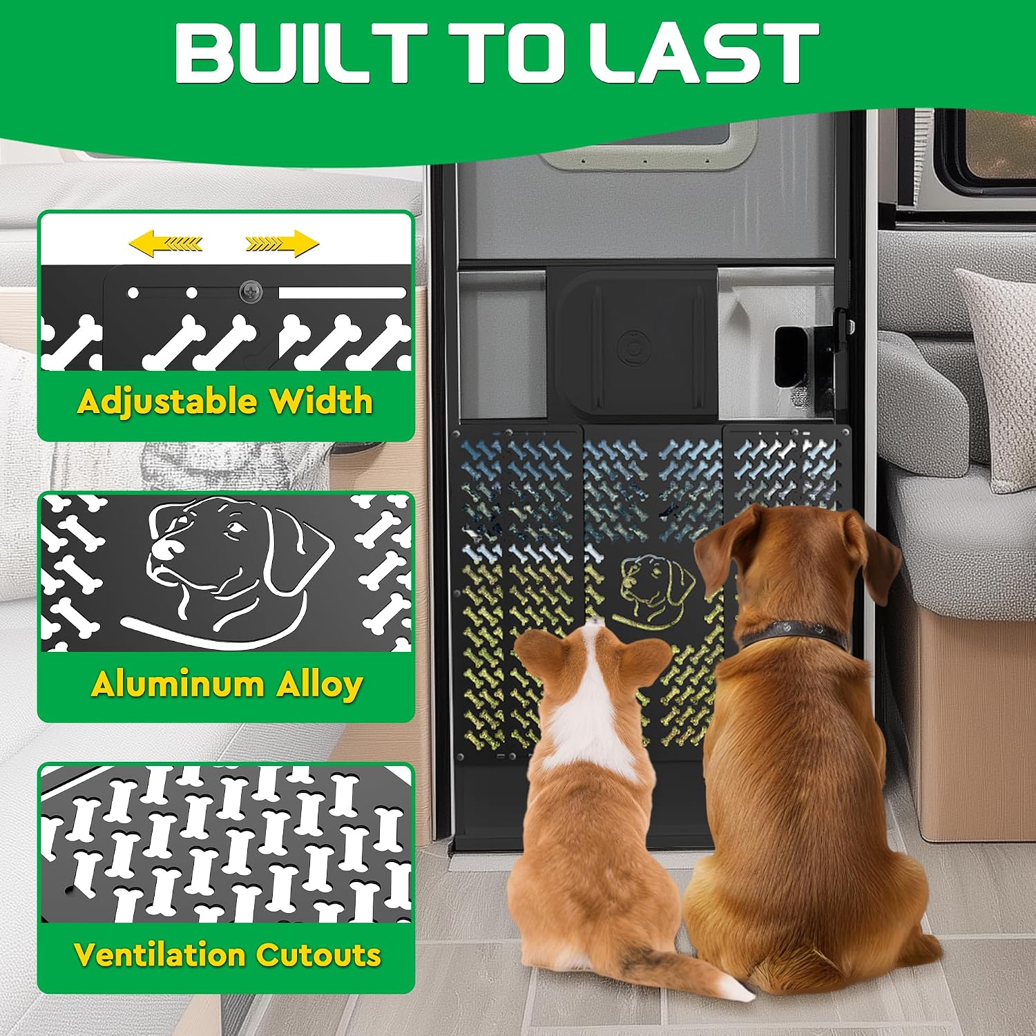 Aluminum RV Screen Door Protector for Dogs,Alloy Pet-Proof Guard image 5