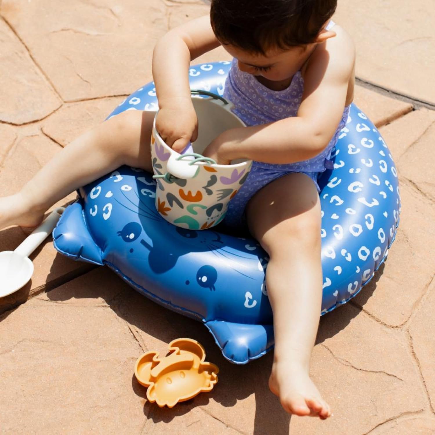Swim Essentials | Blue Panther Print Animal Swimming Band Ø 55 cm