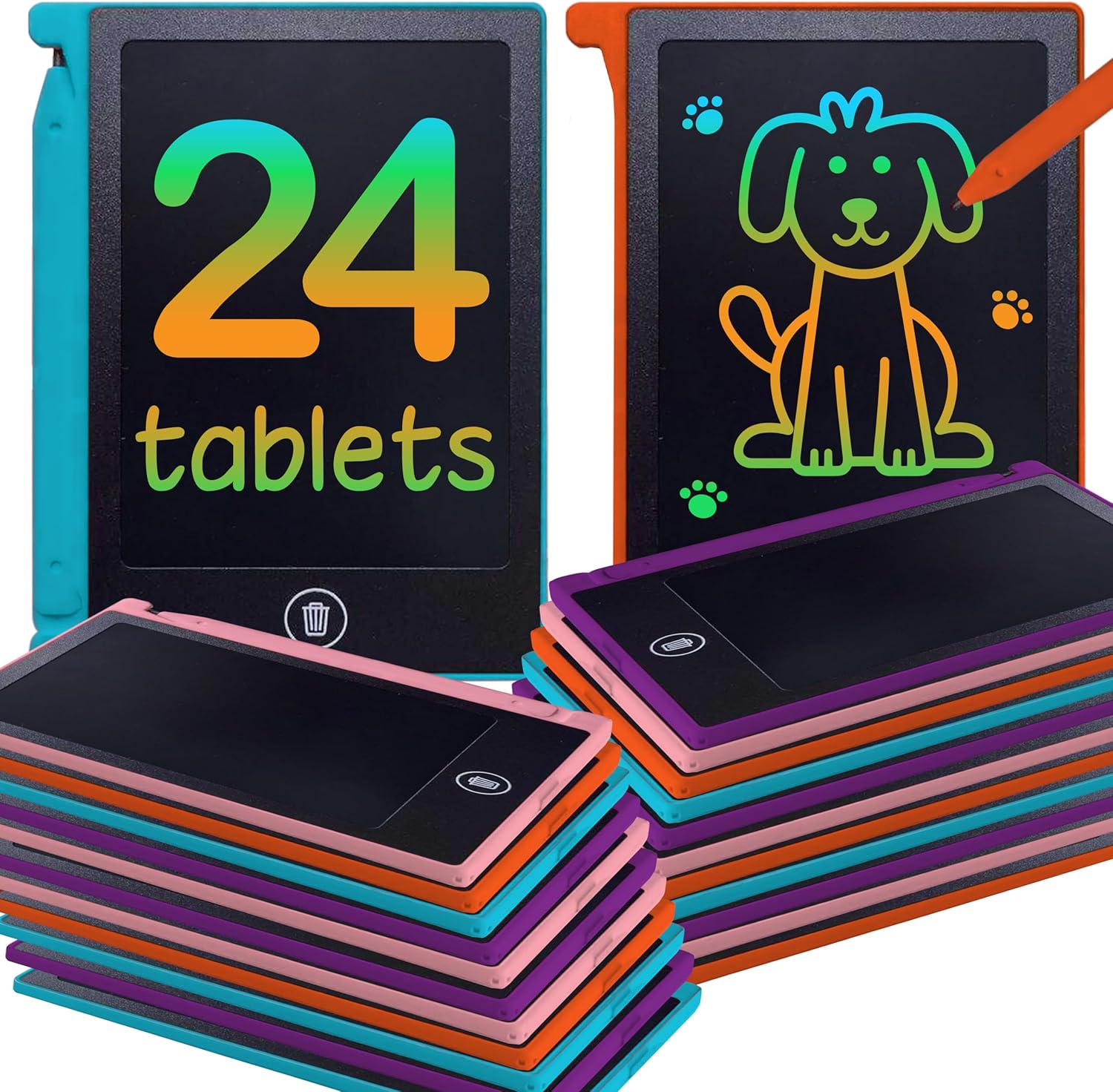 Party Favor Mini LCD Writing Tablet for Kids, 24 Pack – 4.5 Inch Mini Drawing Board. Fun and Educational for Kids That Sketch and Doodle. Perfect Goodie Bag and Gift Bag Filler, School Prize Or Gift Party Favor Mini LCD Writing Tablet for Kids, 24 Pack – 4.5 Inch Mini Drawing Board. Fun and Educational for Kids That Sketch and Doodle. Perfect Goodie Bag and Gift Bag Filler, School Prize Or Gift