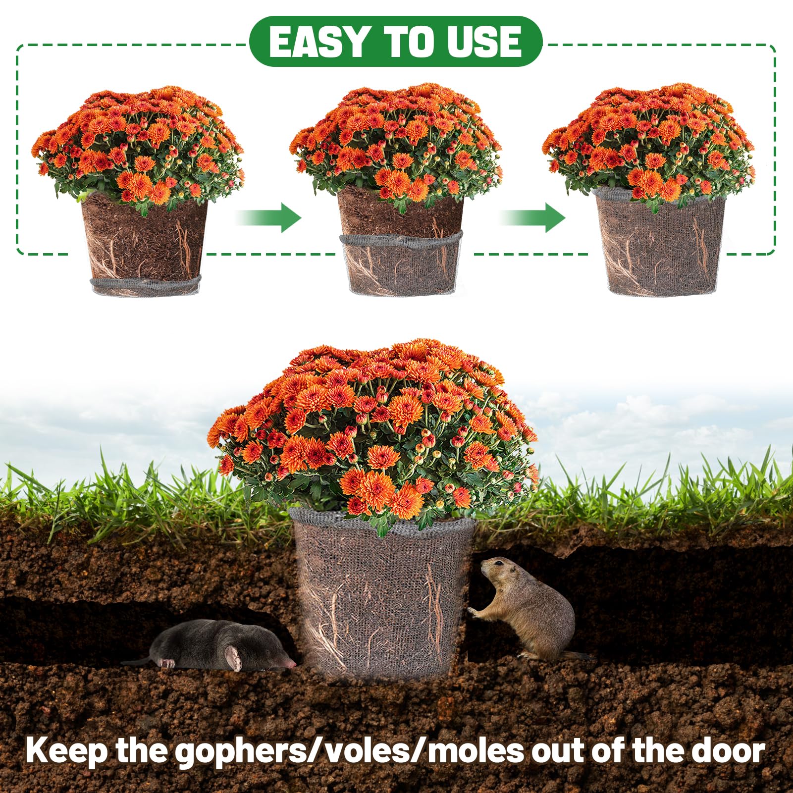 Gopher Root Protection Bags Snapklik.com : Aulock 15 Gallon Plant Root Protector For Gopher Voles Moles