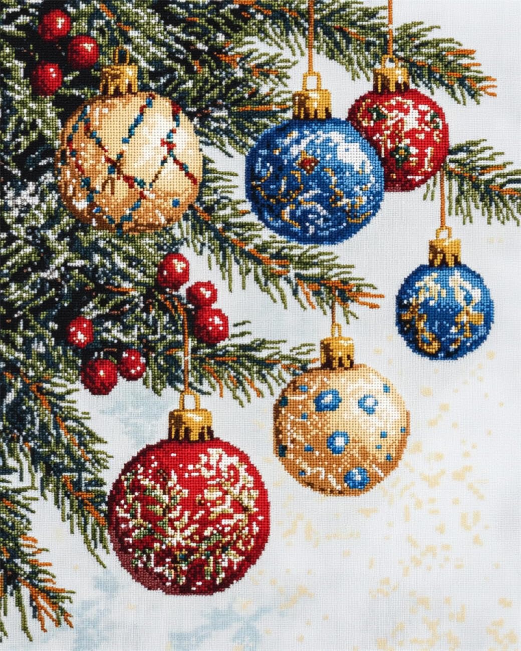 AMBATTERY Tapestry Kit Cartoon Christmas Tree Carpet Rug Making Kit，Cross Stitch Embroidery Kits Needlework Crafts for Home Decor 35x46in