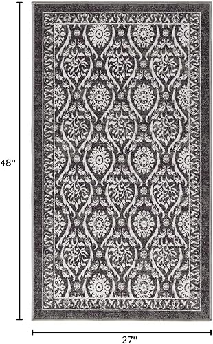Miniatura 96 de Antep Rugs - Alfombras antideslizantes (antideslizante) 5 x 7 con parte trasera de goma floral geométrica de bajo perfil para interiores