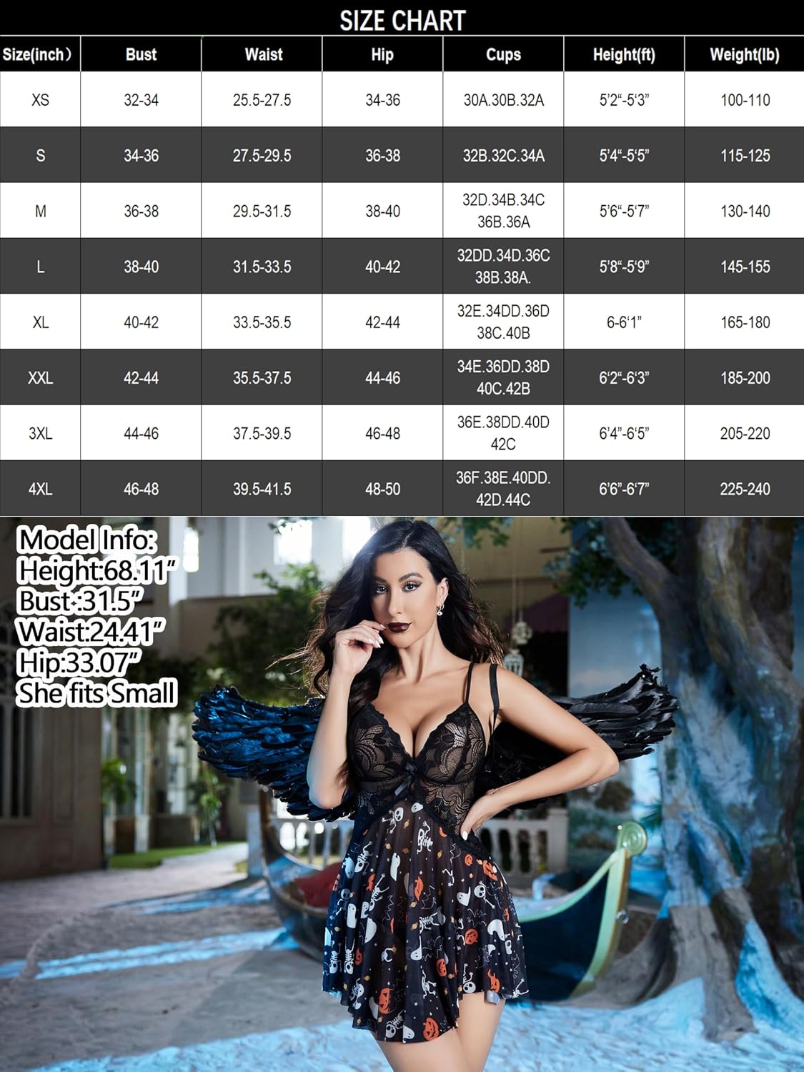 Avidlove Lace Babydoll Lingerie Sexy Mesh Exotic Chemise Sleepwer Side Slit