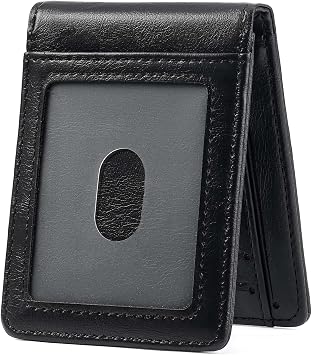 Slim Mens Wallet with Money Clip RFID Blocking Card Holder Bifold Card Holder Wallet