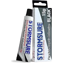 Stormsure Flexible Repair Adhesive 15g Black - for Strong, Waterproof, and Flexible Repairs to Shoe Soles